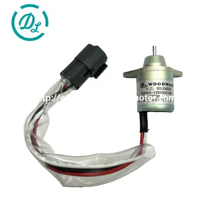 119233-77932 Fuel Shut Off Solenoid for VIO40-5 4TNV88, OEM/reference 119233-77932, Fuel Shut Off Solenoid, product view 5