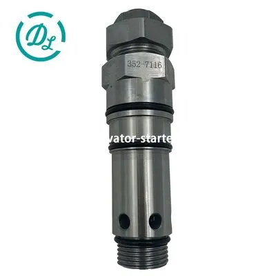 352-7116 Pilot Relief Valve for 320D 323 326 336 Excavators, OEM/reference 352-7116, Pilot-Operated Relief Valve