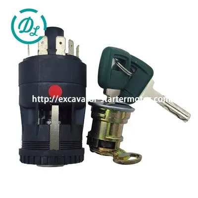 15082295 11039220 Starter Switch for Volvo L70D L90C A25D A30D, OEM/reference 15082295, Ignition / Starter Switch with Keys