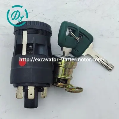 15082295 11039220 Starter Switch for Volvo L70D L90C A25D A30D, OEM/reference 15082295, Ignition / Starter Switch with Keys, product view 5