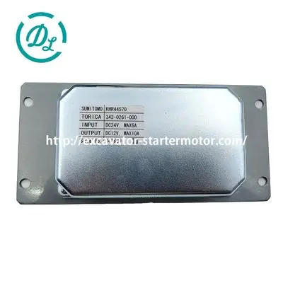 KHR44570 KHR2447 12V 10A DC-DC Converter for Sumitomo and Case Excavators, OEM/reference KHR44570, DC-DC Converter - 12V 10A Output
