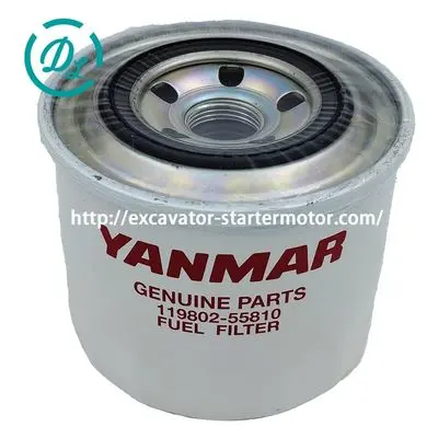 119802-55810 Fuel Filter for Yanmar 4TNV88 4TNV94, OEM/reference 119802-55810, Fuel Filter