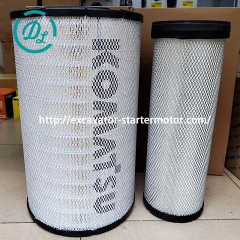 600-185-6100 Air Filter Kit for Komatsu PC400-8 D155AX-6, OEM/reference 600-185-6100, Engine Air Filter Element Kit, product view 5
