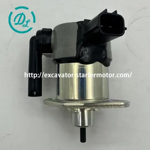 1K011-60016 24V Stop Solenoid for Kubota V3800 Engine, OEM/reference 1K011-60016, 24V Engine Stop Solenoid, product view 2