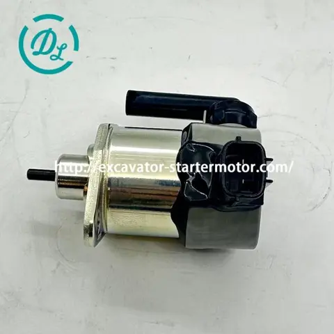 1K011-60016 24V Stop Solenoid for Kubota V3800 Engine, OEM/reference 1K011-60016, 24V Engine Stop Solenoid, product view 3