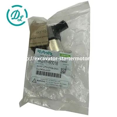 1K011-60016 24V Stop Solenoid for Kubota V3800 Engine, OEM/reference 1K011-60016, 24V Engine Stop Solenoid, product view 7