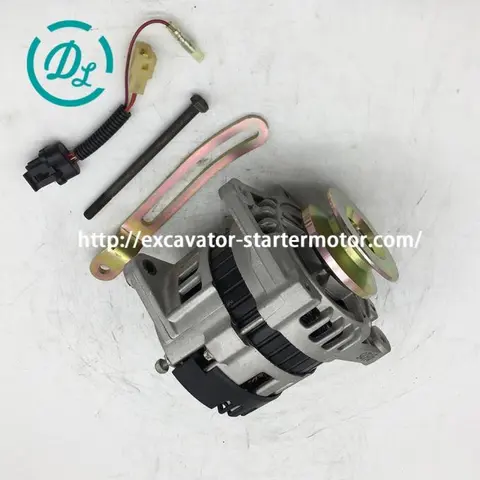 123900-77210 / LR160-735 12V 60A Alternator for Daewoo Solar 55-V, Komatsu PC110R-1, OEM/reference 123900-77210, 12V 60A alternator, product view 3