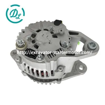 123900-77210 / LR160-735 12V 60A Alternator for Daewoo Solar 55-V, Komatsu PC110R-1, OEM/reference 123900-77210, 12V 60A alternator, product view 5