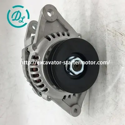 123900-77210 / LR160-735 12V 60A Alternator for Daewoo Solar 55-V, Komatsu PC110R-1, OEM/reference 123900-77210, 12V 60A alternator, product view 6