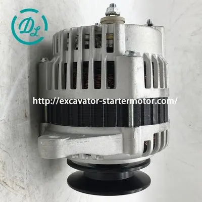 123900-77210 / LR160-735 12V 60A Alternator for Daewoo Solar 55-V, Komatsu PC110R-1, OEM/reference 123900-77210, 12V 60A alternator, product view 7