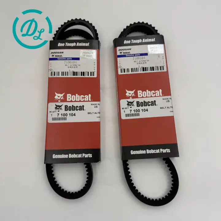 7100104 43.65-Inch Alternator Belt for Bobcat S130 S150 S175 S185 T140 T190, OEM/reference 7100104, 43.65-Inch Ribbed Alternator Belt