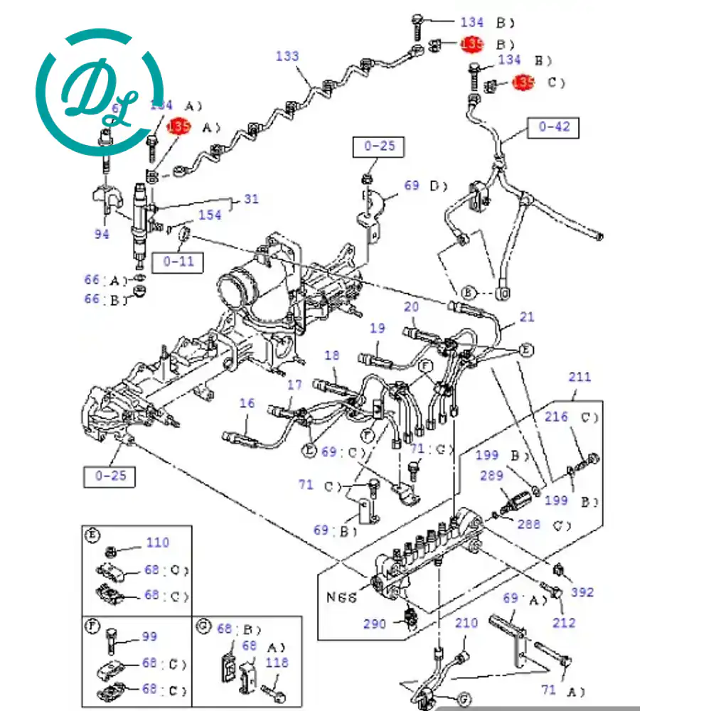 8-98065992-0 Leak-Off Pipe Joint-Bolt Gasket for Isuzu 4HK1 6UZ1, OEM/reference 8-98065992-0, Leak-Off Pipe Joint-Bolt Gasket