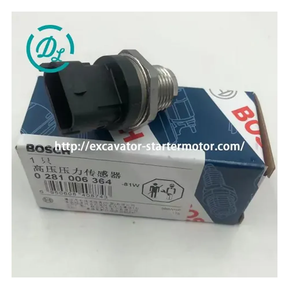 0281006364 / 3974092 Fuel Rail Pressure Sensor for Cummins QSB6.7 ISBe ISF3.8, OEM/reference 0281006364, Common-Rail Fuel Pressure Sensor, product view 5