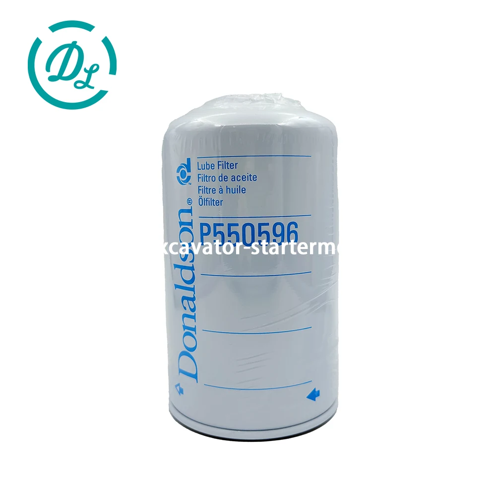 P550596 B222100000494 Lube Oil Filter for Sany SY215 SY235 SY365, OEM/reference P550596, Full-Flow Spin-On Lube Oil Filter