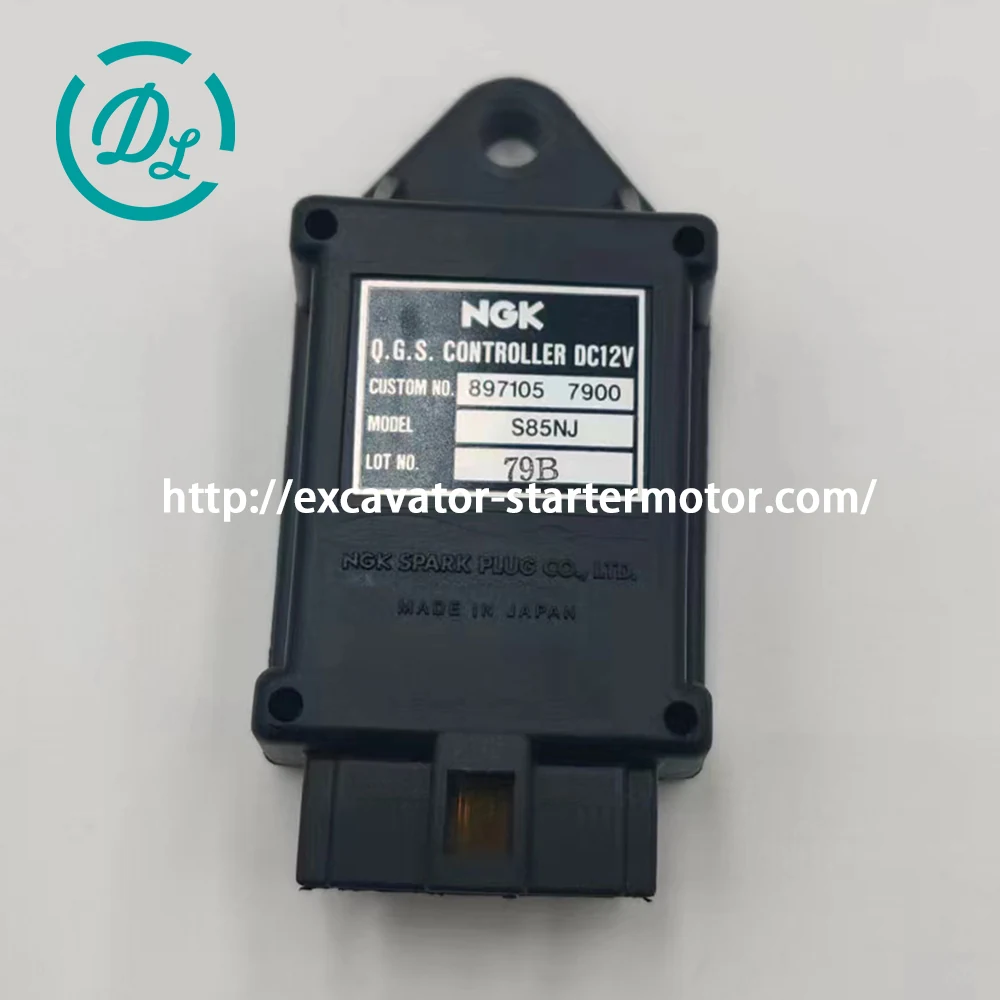8-97105790-0 S85NJ 12V Glow Plug Timer for Isuzu 4JG2 4LB1, OEM/reference 8-97105790-0, 12V Six-Pin QOS-3 Glow Plug Timer, product view 5