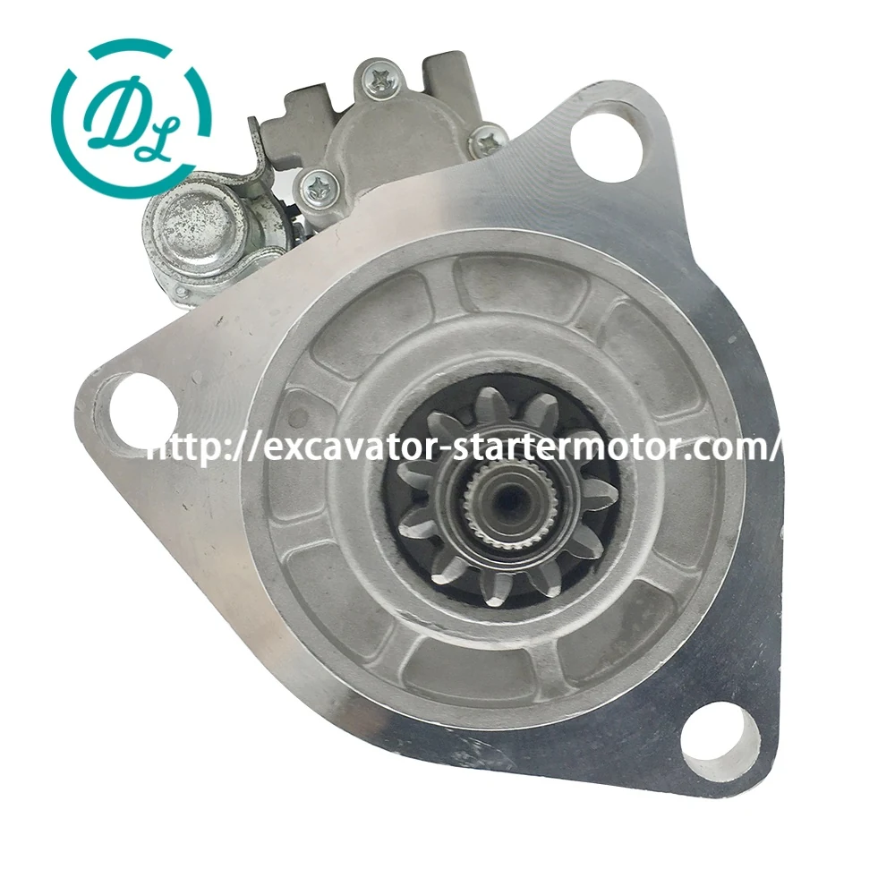 1-81100-044-0 24V 11kW 11T Starter for Isuzu 6RB1 6RB1T, OEM/reference 1-81100-044-0, 24V 11kW 11-Tooth OSGR Starter, product view 3