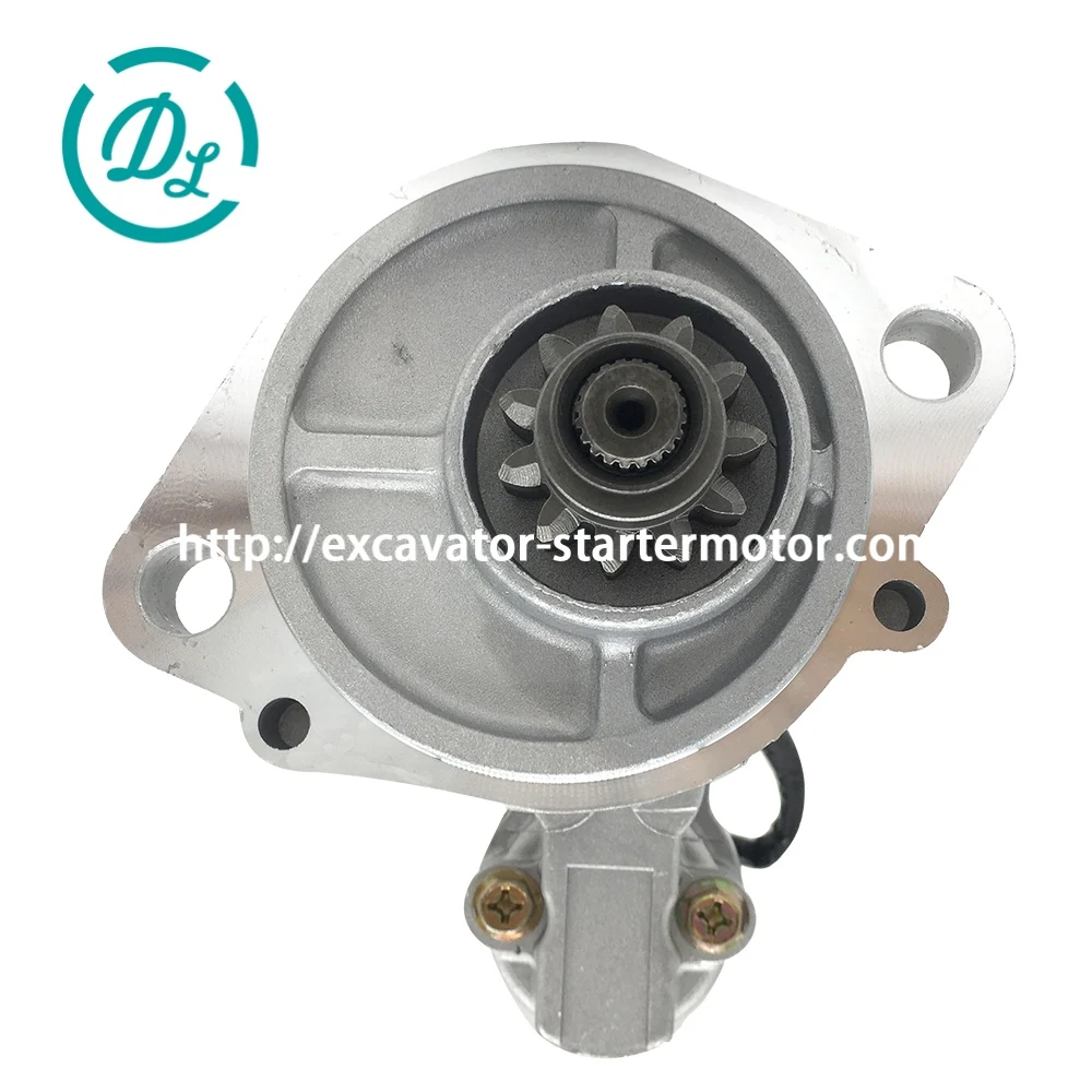 M008T77071 12V 2.2kW 11-Tooth Starter for Isuzu 4JB1 4JG1 Case CX75, OEM/reference M008T77071, 12V 2.2kW 11-Tooth Starter, product view 2