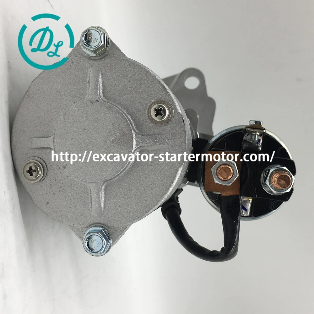 M008T77071 12V 2.2kW 11-Tooth Starter for Isuzu 4JB1 4JG1 Case CX75, OEM/reference M008T77071, 12V 2.2kW 11-Tooth Starter, product view 3