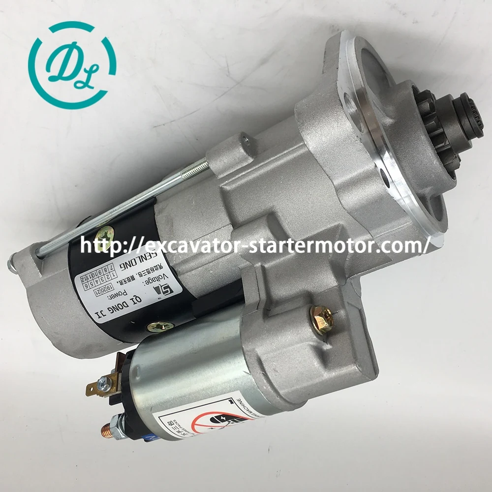 M008T77071 12V 2.2kW 11-Tooth Starter for Isuzu 4JB1 4JG1 Case CX75, OEM/reference M008T77071, 12V 2.2kW 11-Tooth Starter, product view 4