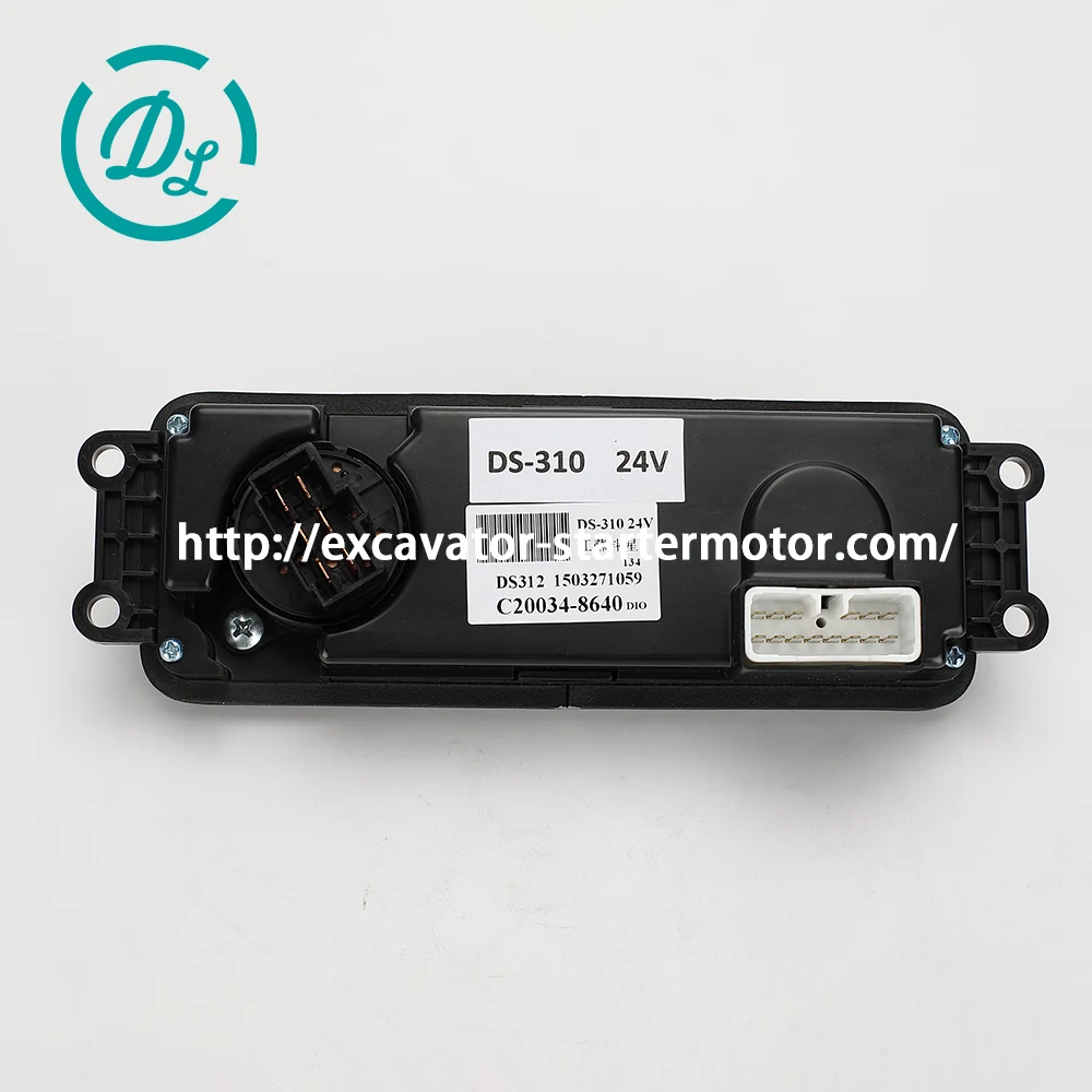C20034-8640 A/C Control Panel for Sany SY55 SY60-9 SY60-10, OEM/reference C20034-8640, 24V Excavator A/C Control Panel, product view 5