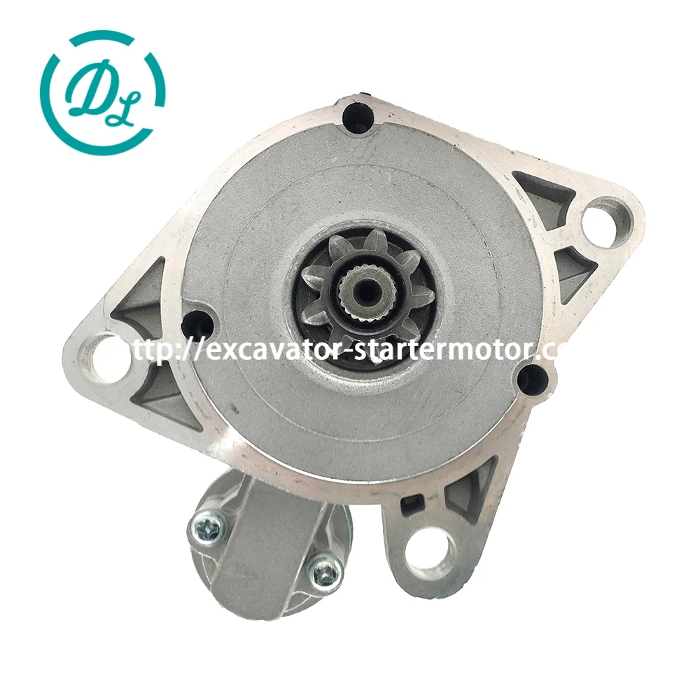 M002T54271 12V 2.0kW 9-Tooth Starter for Mitsubishi 4DR5 4DR51 Engines, OEM/reference M002T54271, 12V 2.0kW 9-Tooth Starter Motor, product view 3