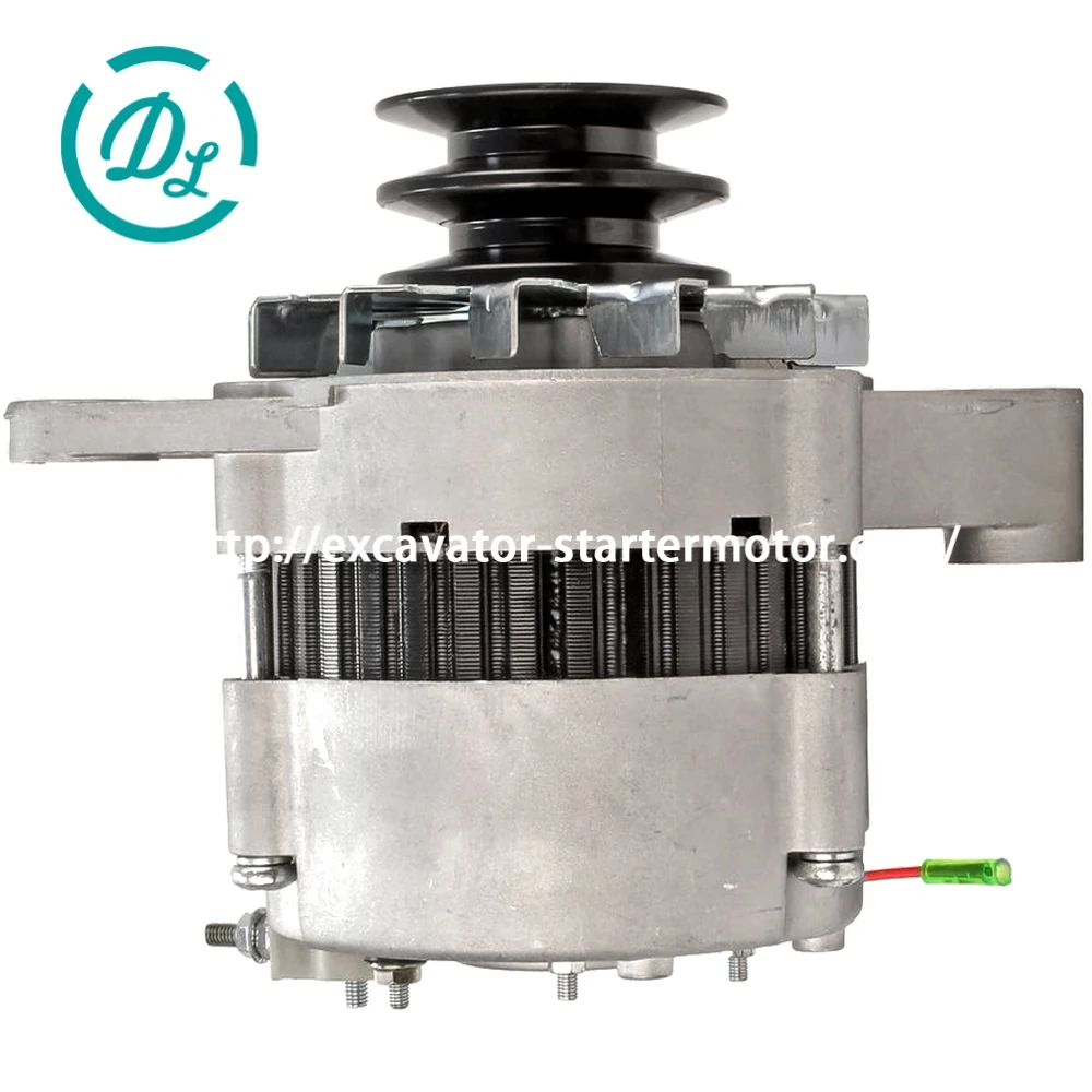 02142-5093 24V 45A Two-Groove Alternator for Hino EK Engines, OEM/reference 02142-5093, 24V 45A Two-Groove Alternator, product view 3