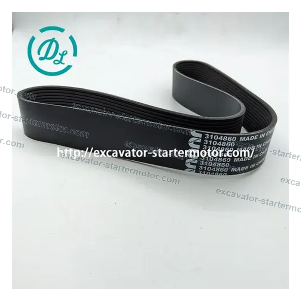 3104860 / 3681796 12PK1010 V-Belt for Cummins ISX15 QSX15, OEM/reference 3104860, 12PK1010 V-Ribbed Belt, product view 3