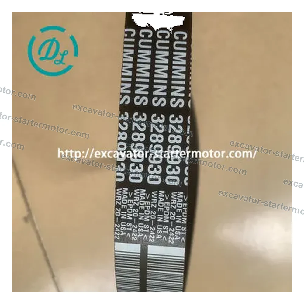 3289930 / 3955378 8PK1750 V-Belt for Cummins 6CTA8.3 ISLe QSL, OEM/reference 3289930, 8PK1750 V-Ribbed Belt, product view 3