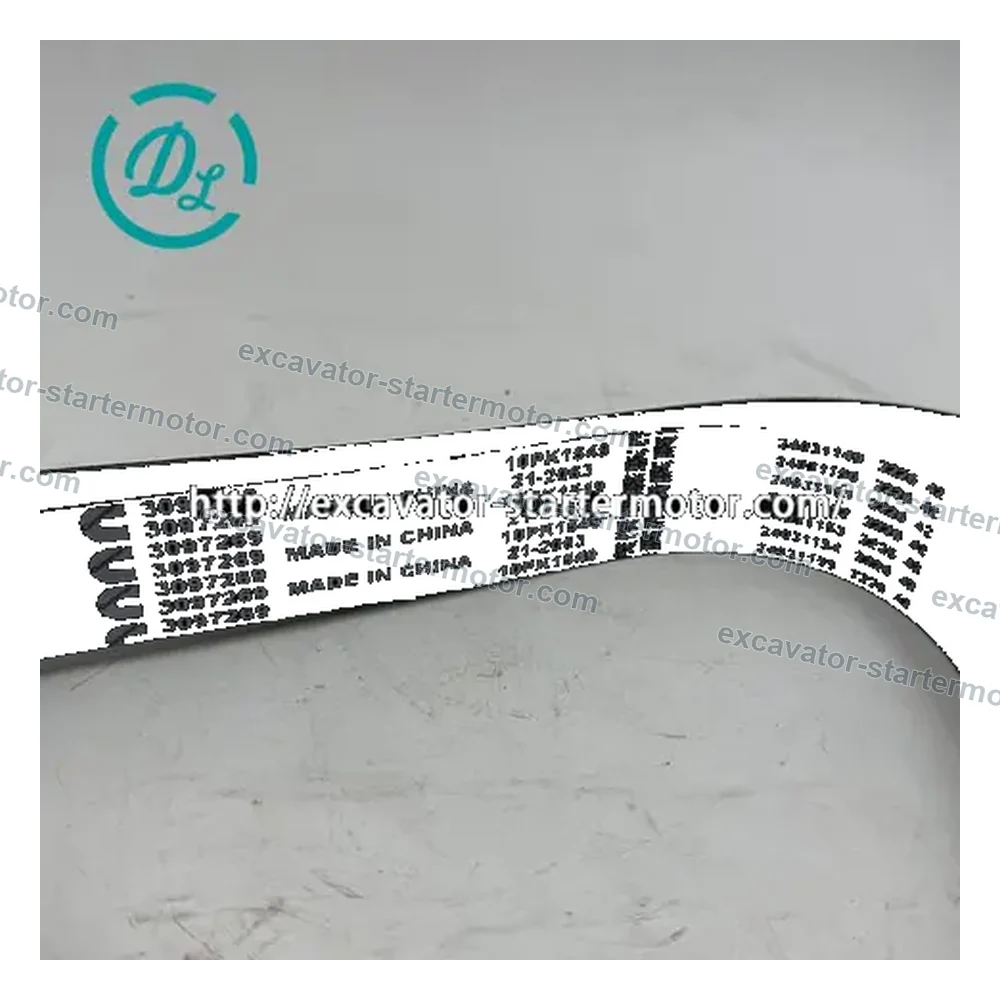 3104679 / 12PK1924 12-Rib Fan Belt for Cummins QSX15 ISX15, OEM/reference 3104679, 12-Rib V-Ribbed Fan Belt, product view 2