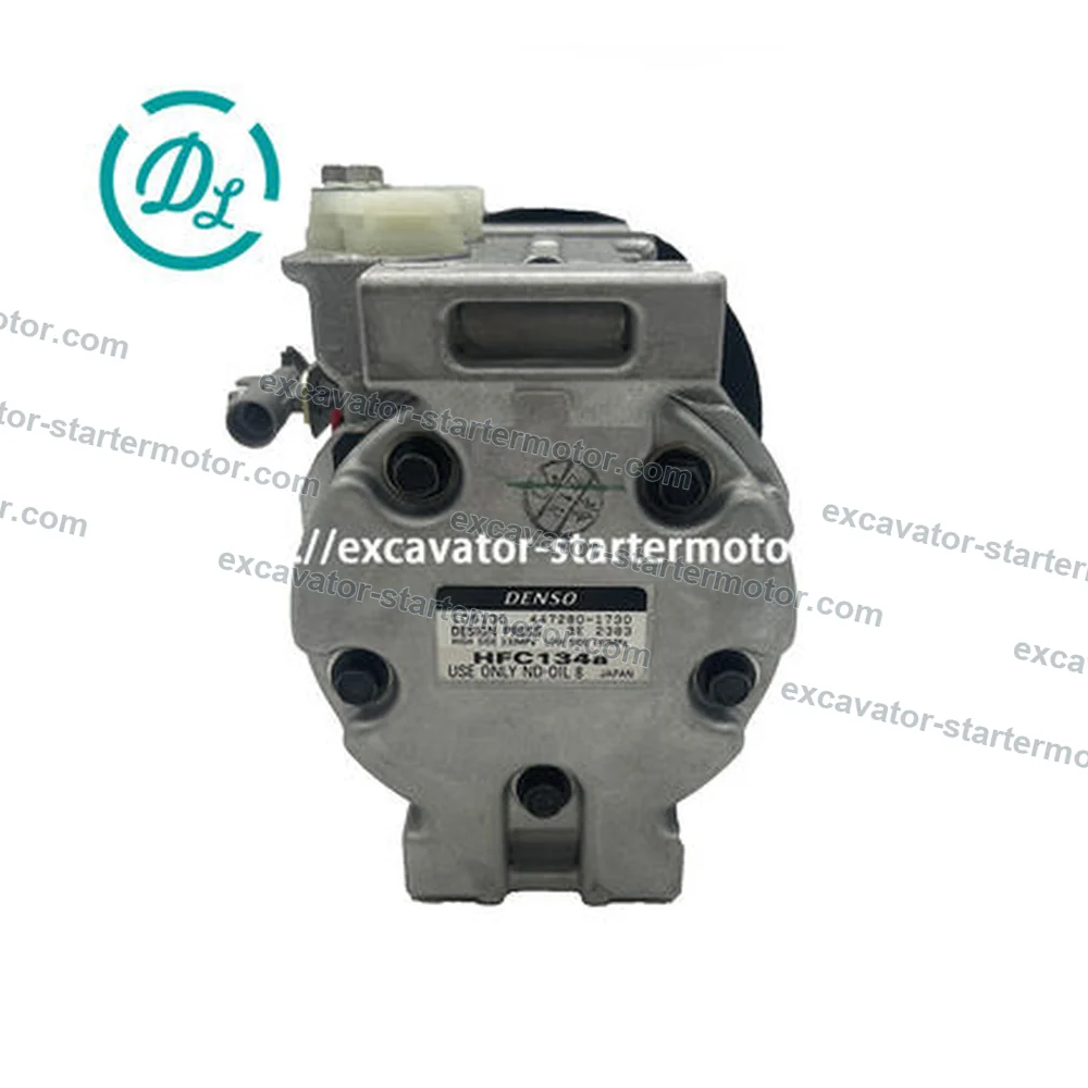 4721999 24V 10S13C A/C Compressor for Hitachi ZX200-5G to ZX350-5G, OEM/reference 4721999, 10S13C A/C Compressor, product view 3