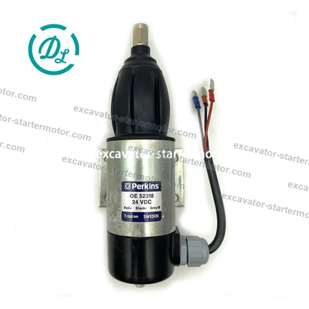 OE52318 24V Fuel Shut-Off Solenoid for Perkins and Volvo Penta Engines, OEM/reference OE52318, Fuel Shut-Off Solenoid