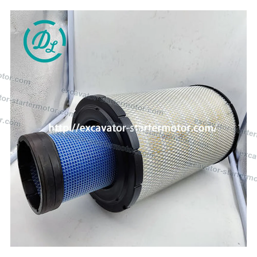 4286128HCS Primary and 4286130HCS Safety Air Filter Set for Hitachi ZX200-3, OEM/reference 4286128HCS, Primary and Safety Engine Air Filter Set, product view 4