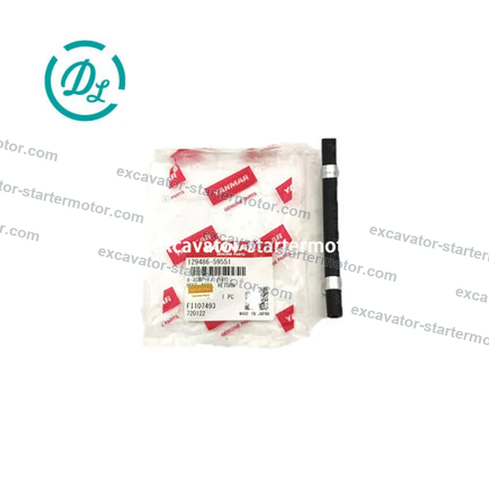 129486-59551 Fuel Return Pipe for Yanmar 3TNV88 4TNV98T Engines, OEM/reference 129486-59551, Fuel Return Pipe Assembly, product view 4