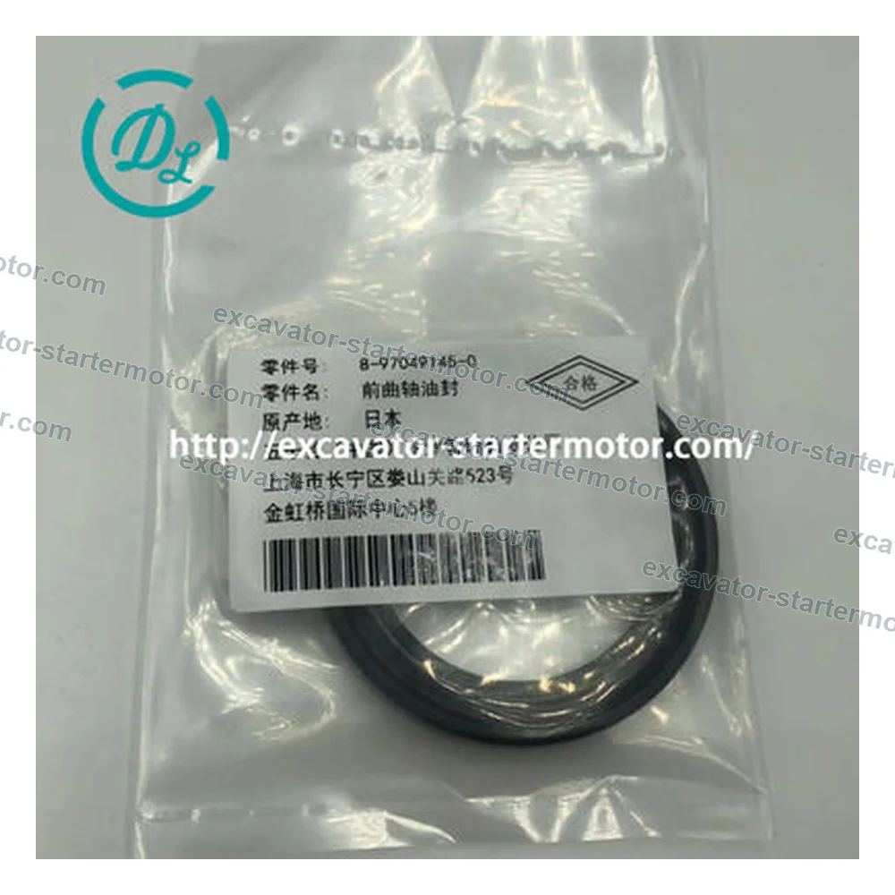 8-97049145-0 8970491450 50x68x9 Front Crankshaft Oil Seal for Isuzu 4JB1 4JG1 4JJ1 4LE1 4LE2, OEM/reference 8-97049145-0, Front Crankshaft Oil Seal, product view 4