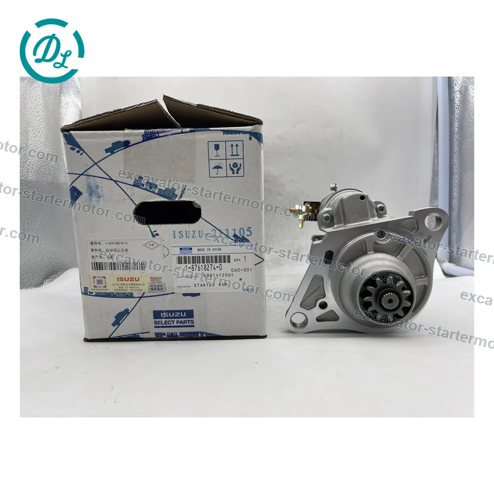 1-87618274-0 8-98141206-1 24V 5.0kW 11T CW Starter Motor for Isuzu 6HK1 Hitachi ZX330, OEM/reference 1-87618274-0, Starter Motor, product view 6