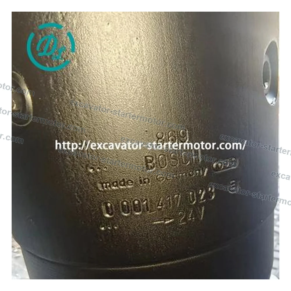 0001417023 24V 6.6kW 11T Starter Motor for Volvo Penta Engines, OEM/reference 0001417023, 24V Heavy-Duty Starter Motor, product view 4