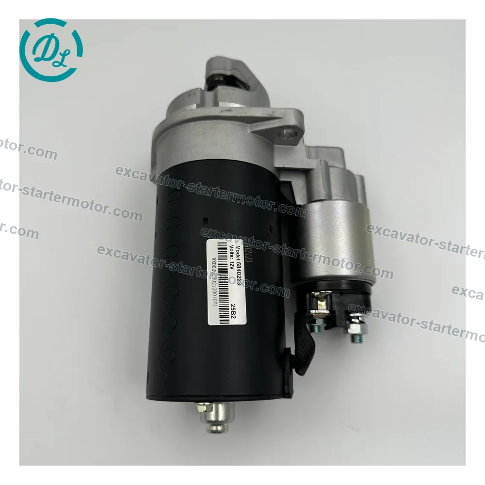 5840223 12V 1.8kW 9T CCW Starter Motor for Lombardini 12LD477-2 — Replaces 58402230, OEM/reference 5840223, Starter Motor, product view 2