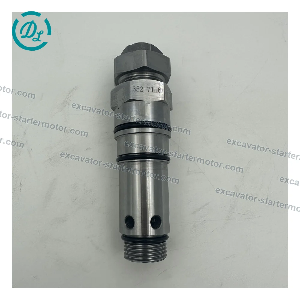 352-7116 Pilot-Operated Relief Valve for Cat 320D 323 326 330 336, OEM/reference 352-7116, Pilot-Operated Hydraulic Relief Valve, product view 1
