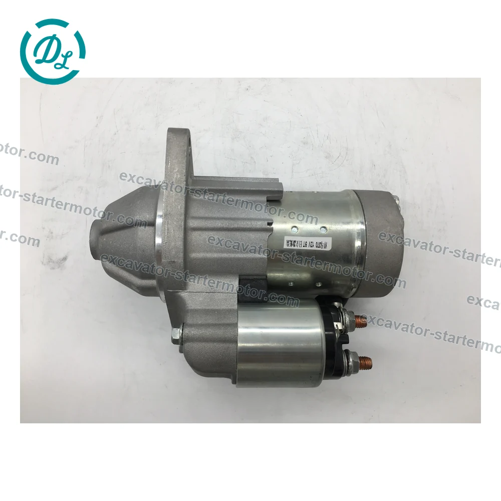 119125-77010 12V 1.2kW 9-Tooth Starter for Bobcat 3400 and 3600, OEM/reference 119125-77010, Starter Motor, product view 2