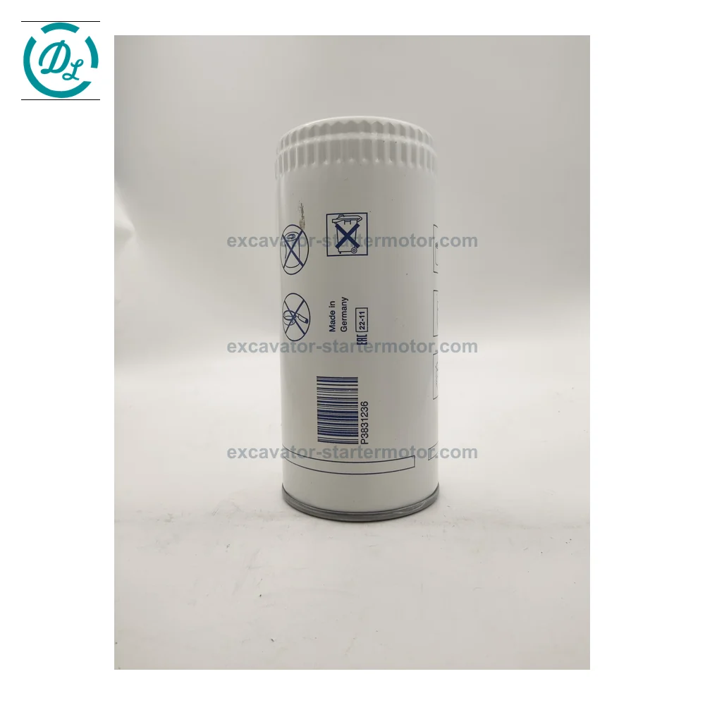 3831236 Engine Oil Filter for Volvo EC140D EC230F and ABG Pavers, OEM/reference 3831236, Spin-On Engine Oil Filter, product view 2