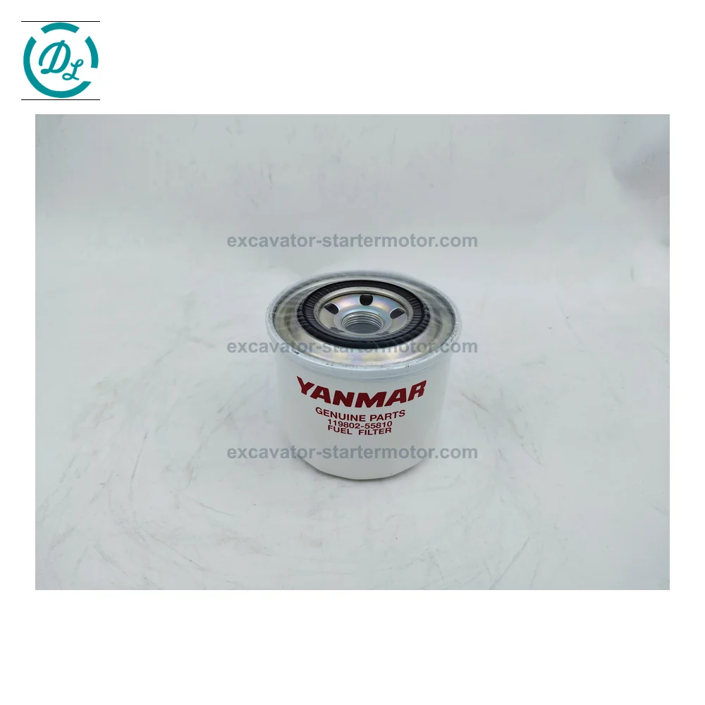 119802-55810 Fuel Filter Supersedes 119802-55801 for Yanmar 4TNV88, OEM/reference 119802-55810, Spin-On Fuel Filter