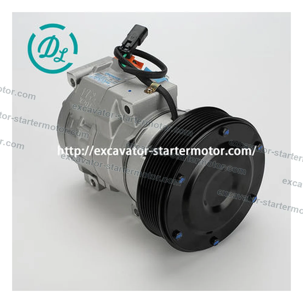 259-7243 24V 10S17C PV8 A/C Compressor for CAT 325D 330D 336D 365C 385C, OEM/reference 259-7243, Air Conditioning Compressor, product view 3
