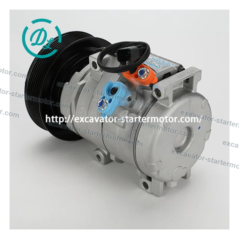 259-7243 24V 10S17C PV8 A/C Compressor for CAT 325D 330D 336D 365C 385C, OEM/reference 259-7243, Air Conditioning Compressor, product view 4