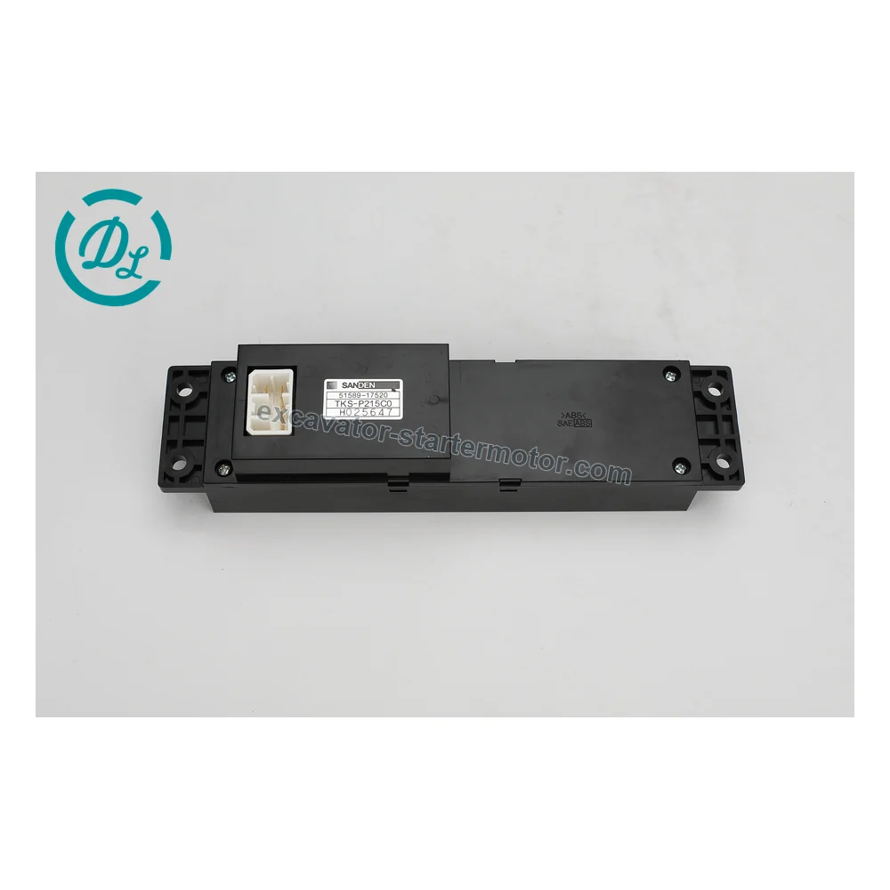 51589-17520 51589-17530 A/C Control Panel for Kobelco SK200-6, OEM/reference 51589-17520, Air Conditioning Control Panel, product view 6
