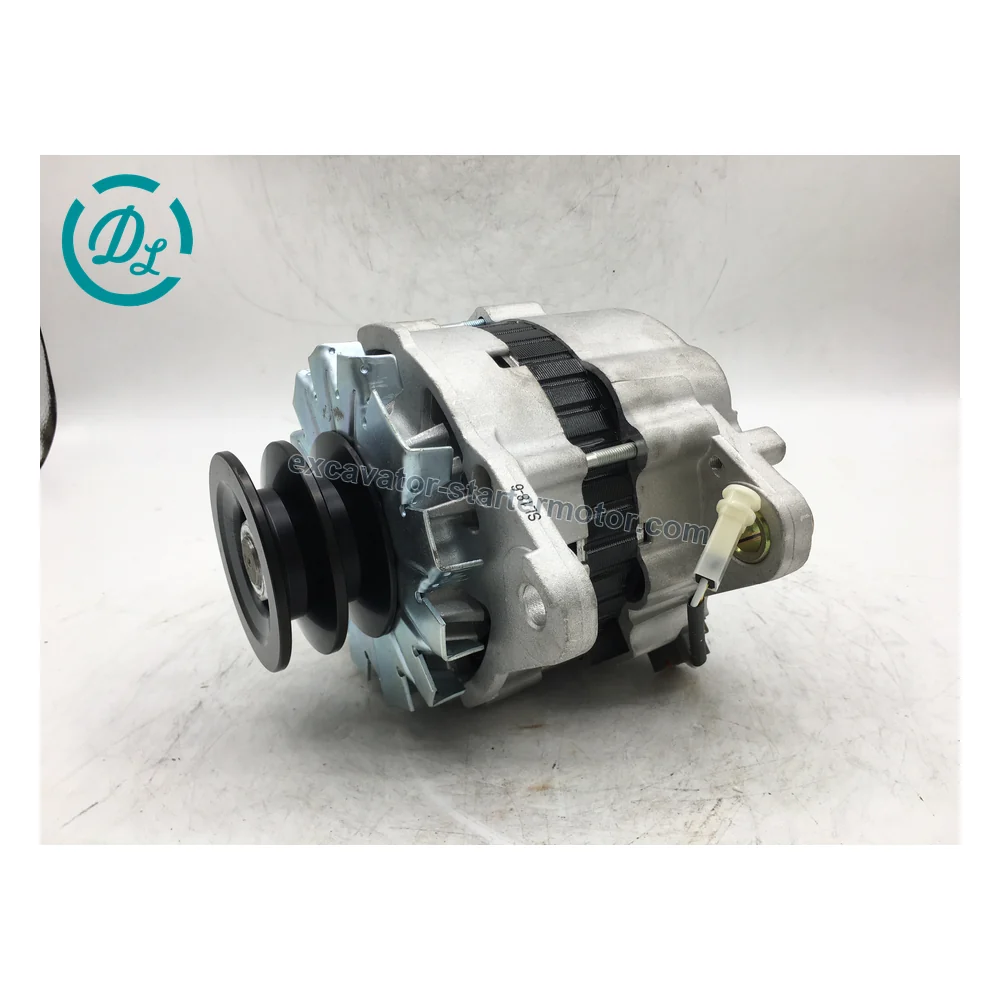0434345600 A4TU3586 24V 50A Alternator for CAT 3066 and Mitsubishi D06FR, OEM/reference 0434345600, 24V 50A Two-Groove Alternator, product view 4
