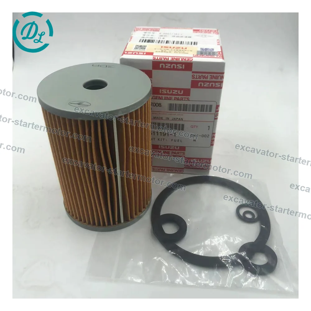 9-88511191-1 Fuel Filter Element for Isuzu 6SA1, OEM/reference 9-88511191-1, Round Paper Fuel Filter Element