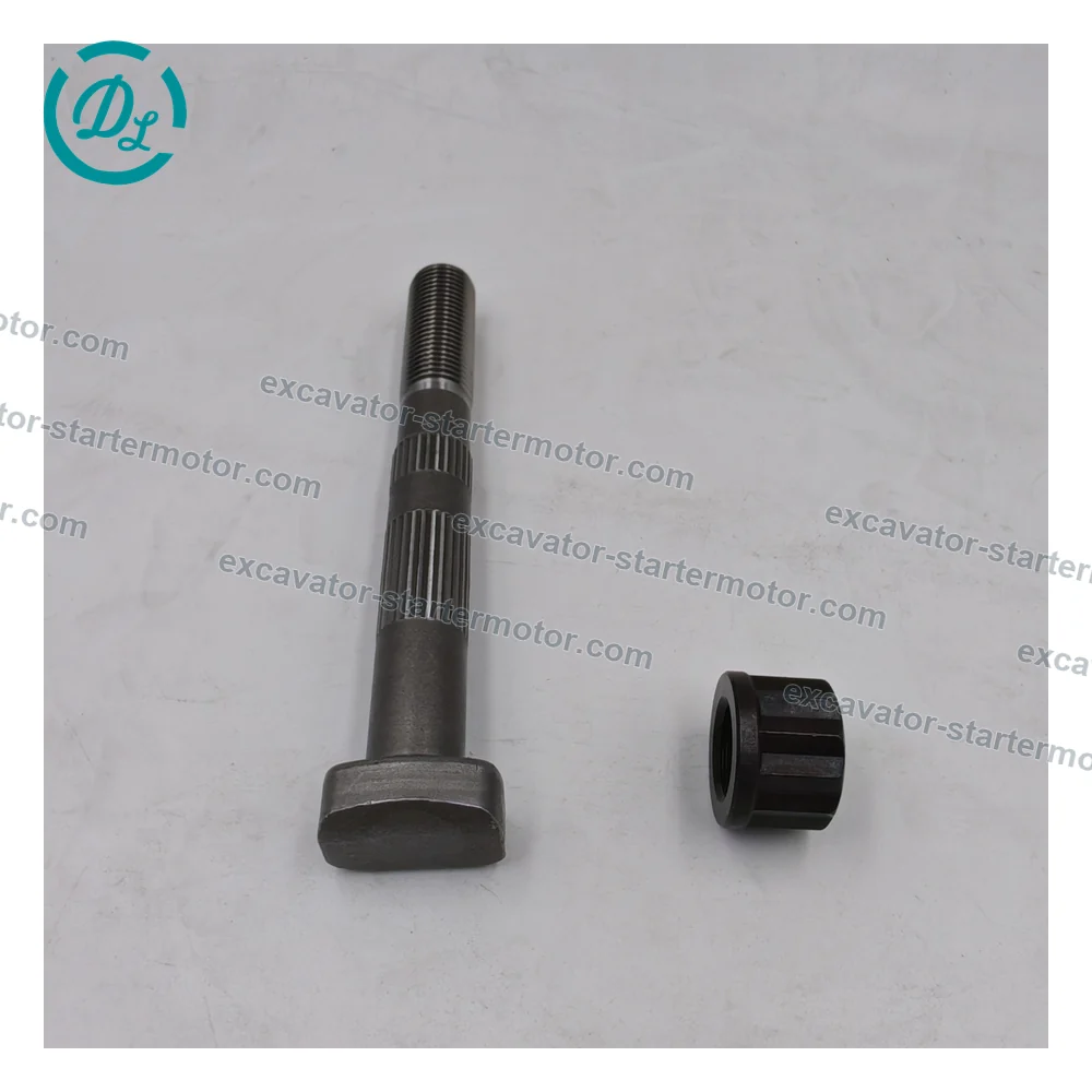 1-12235036-3 Connecting Rod Bolt with 1-12239005-1 Nut for Isuzu 6WG1 6WA1, OEM/reference 1-12235036-3, Connecting Rod Bolt with Companion Nut, product view 2