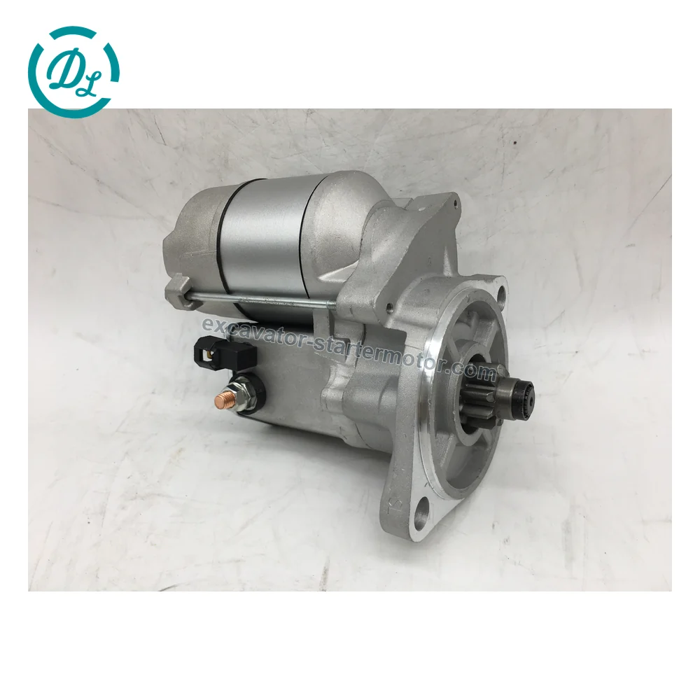 228000-1130 12V 1.2kW 9T Starter for Isuzu 3LD1 Mini Excavators, OEM/reference 228000-1130, 12V 1.2kW CW 9-Tooth Starter, product view 3