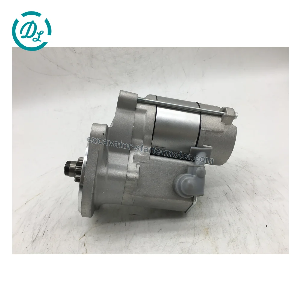 228000-1130 12V 1.2kW 9T Starter for Isuzu 3LD1 Mini Excavators, OEM/reference 228000-1130, 12V 1.2kW CW 9-Tooth Starter, product view 4