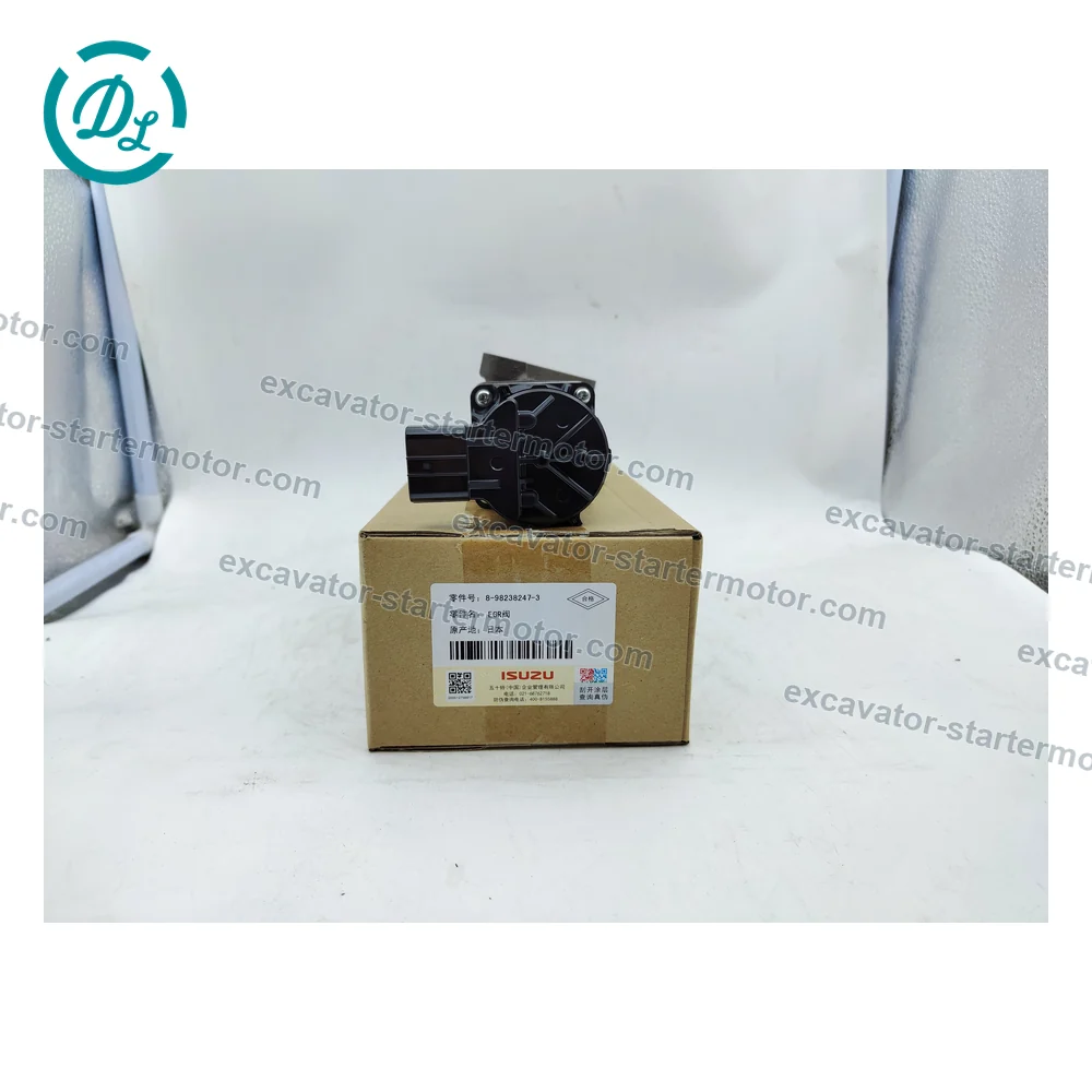 8-98238247-3 24V EGR Valve Assembly for Isuzu 4HK1 Excavator Engines, OEM/reference 8-98238247-3, 24V Electronic EGR Valve Assembly, product view 2